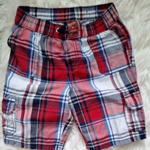 Arizona Jean Company Red Plaid Kids Casual Shorts